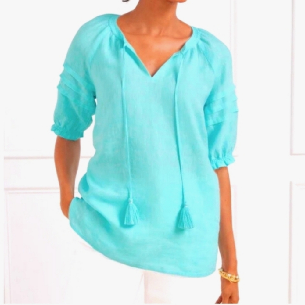 Talbots Linen Top NWT